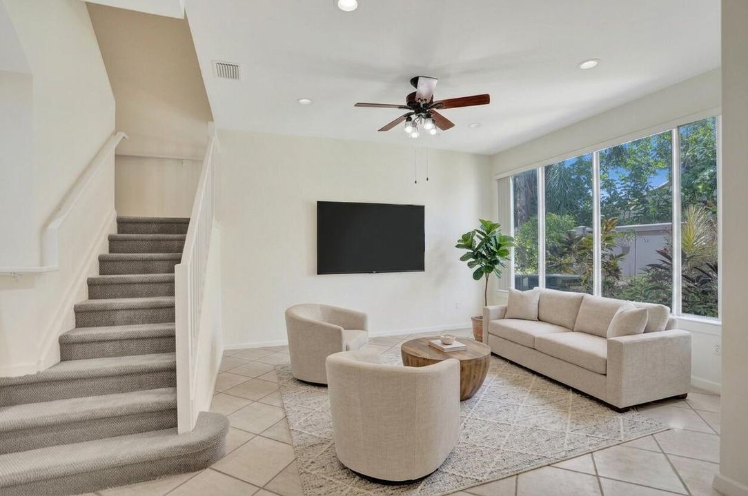Living room staging