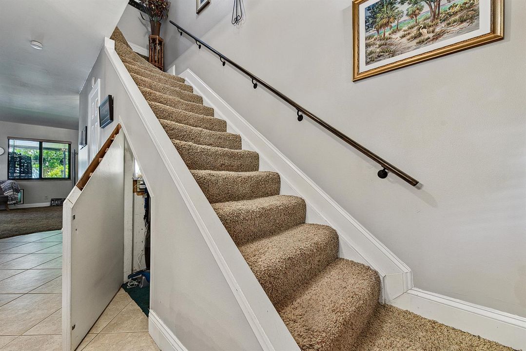 Storage under stairs