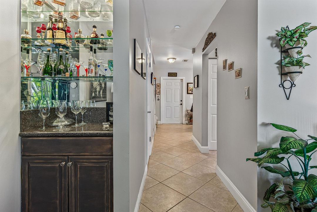 Bar area in Living room