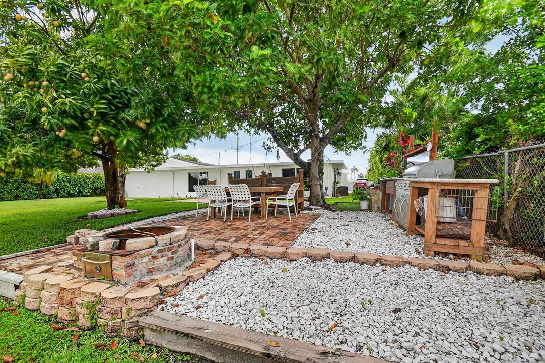 fire pit in open area