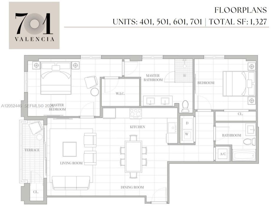 For Rent: $7,195 (2 beds, 2 baths, 1327 Square Feet)