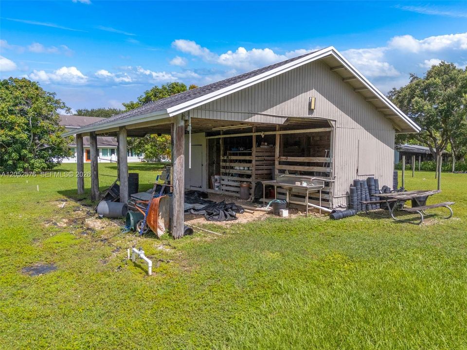 2 stalls and tack room