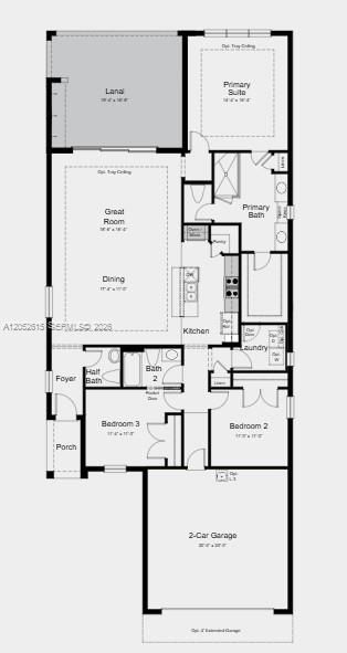 Additional Highlights Include: 8' interior doors, covered extended lanai, outdoor kitchen rough-in, whole house impact windows, tile floors throughout main living area, pendant lights over island, white cabinets, sink at garage