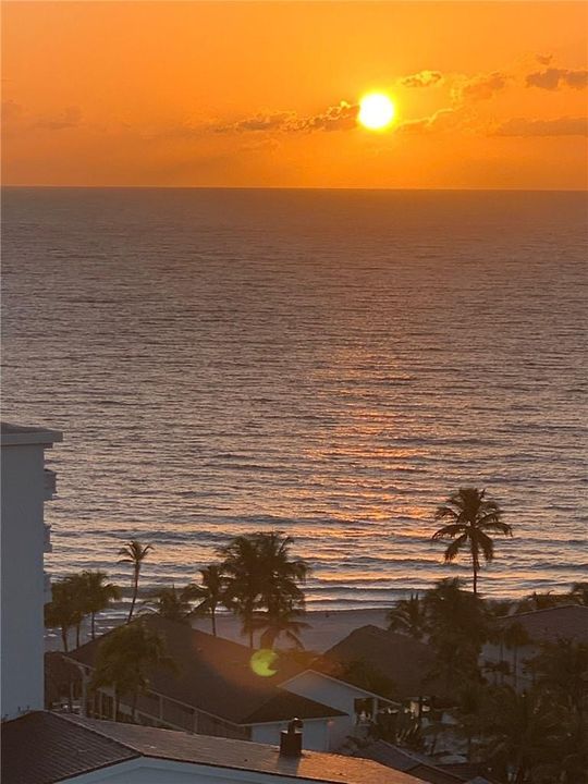 Sunrising view from balcony