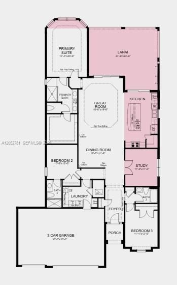 Additional Highlights Include: Tray ceiling pkg, 8' interior doors, covered extended lanai, outdoor kitchen rough-in, impact windows, and laminate flooring throughout main living area