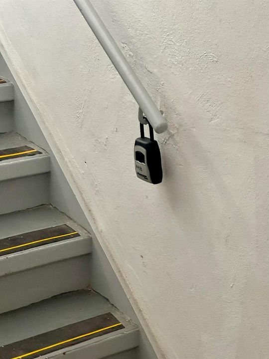 Lock Box on 4th Floor North Stairwell