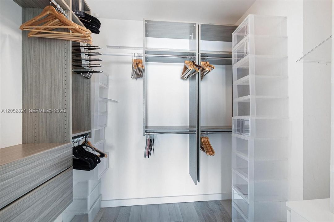 Master walk-in closet
