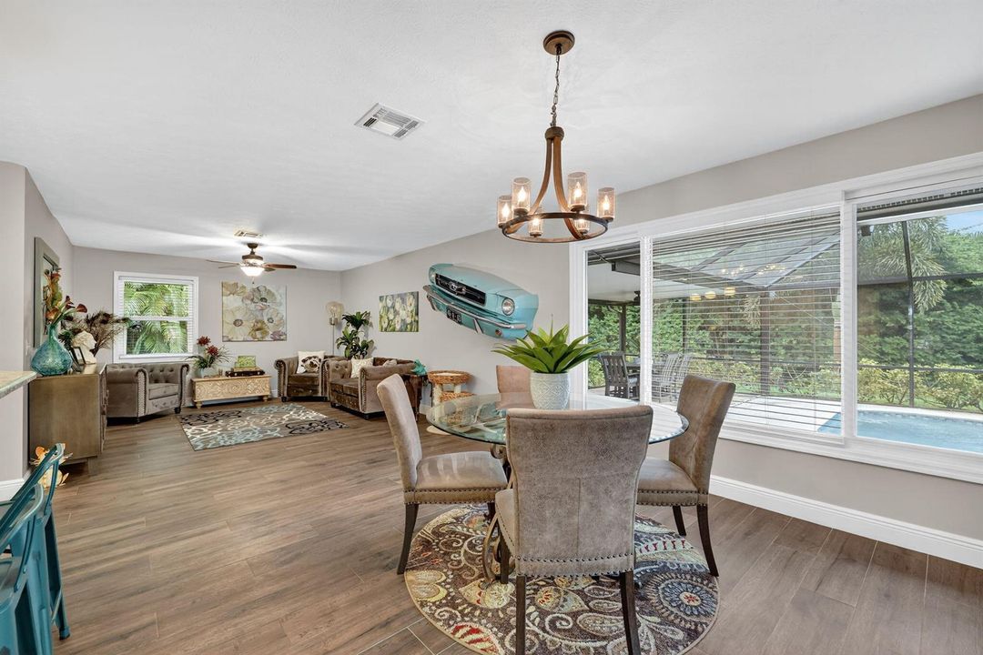 Dining area and den