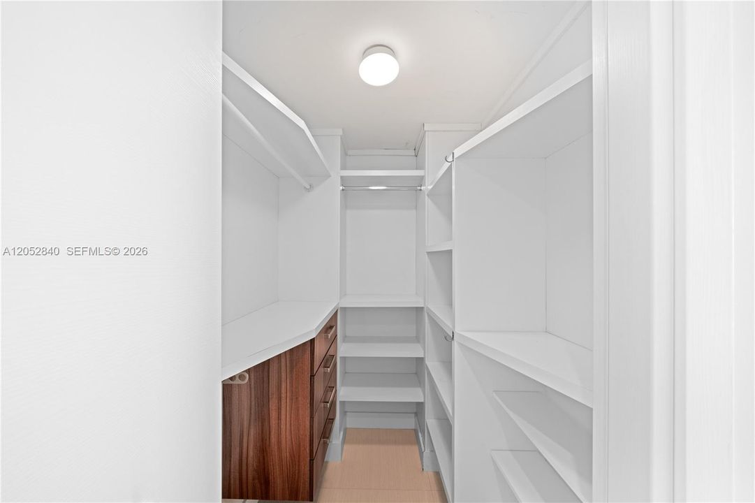 Primary closet.