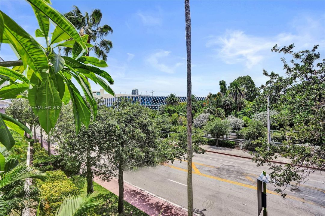 Miami Beach Botanical Garden is across the street