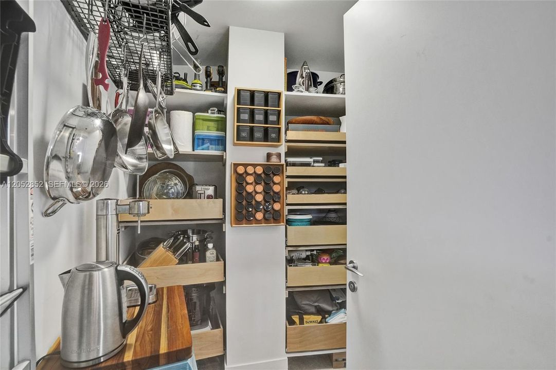 Huge walk-in closet / storage/pantry