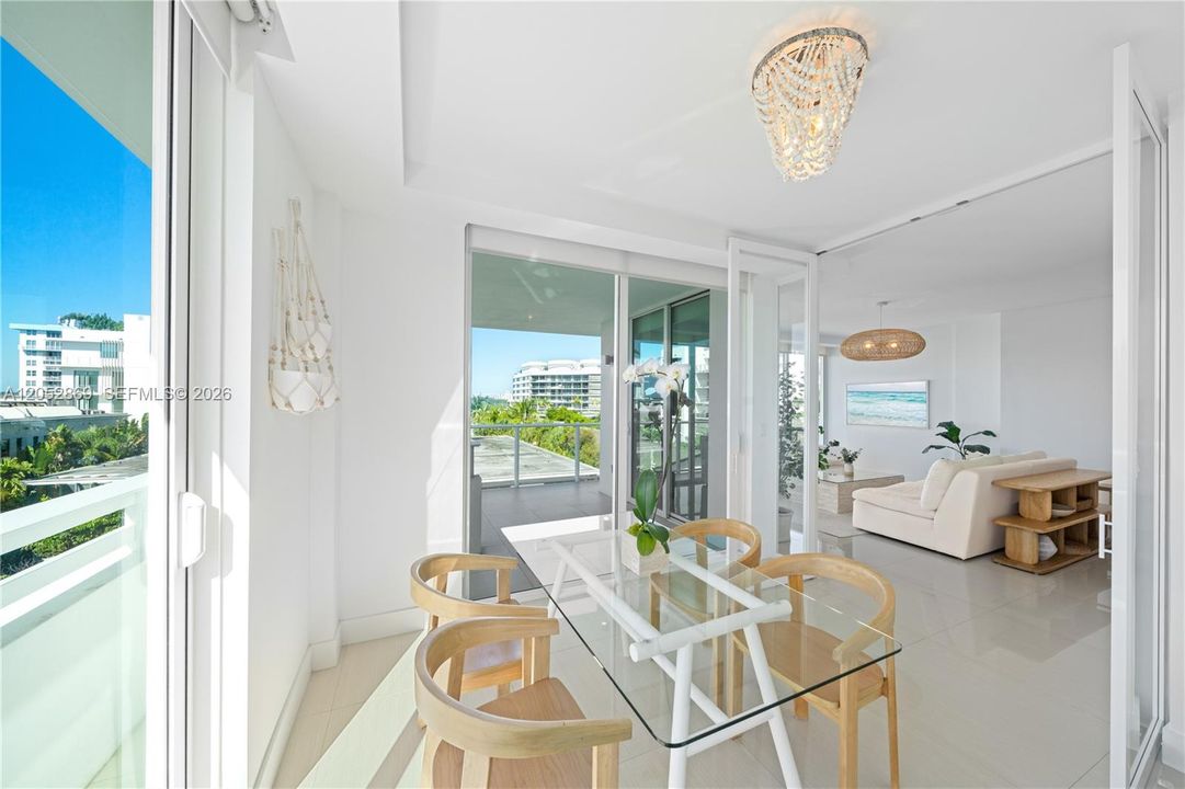 Dining area can also be used as a home office