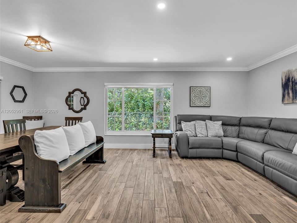 Living/Dining combination with picture window