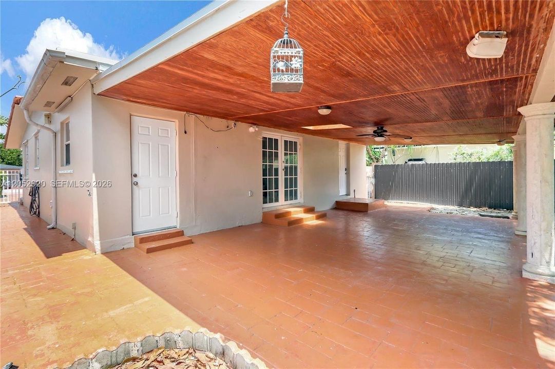 Covered Terrace Backyard