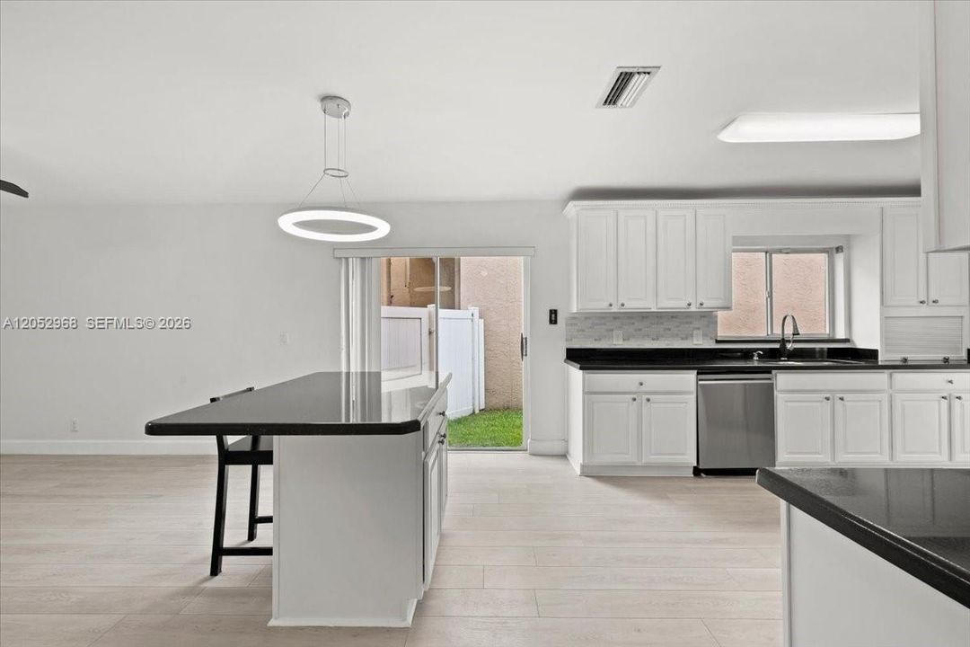 Kitchen open to family room