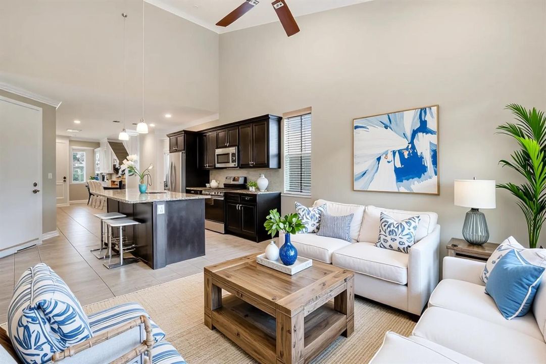 Living Room/Kitchen (virtually staged)