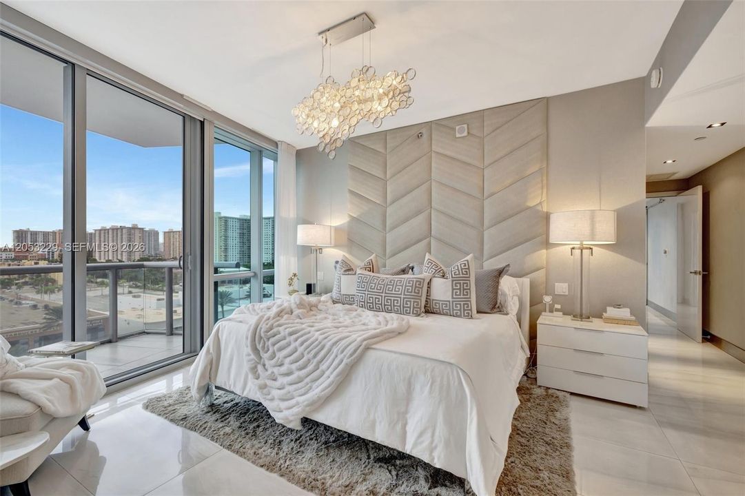 Elegant Main Bedroom with Its Own Private Balcony