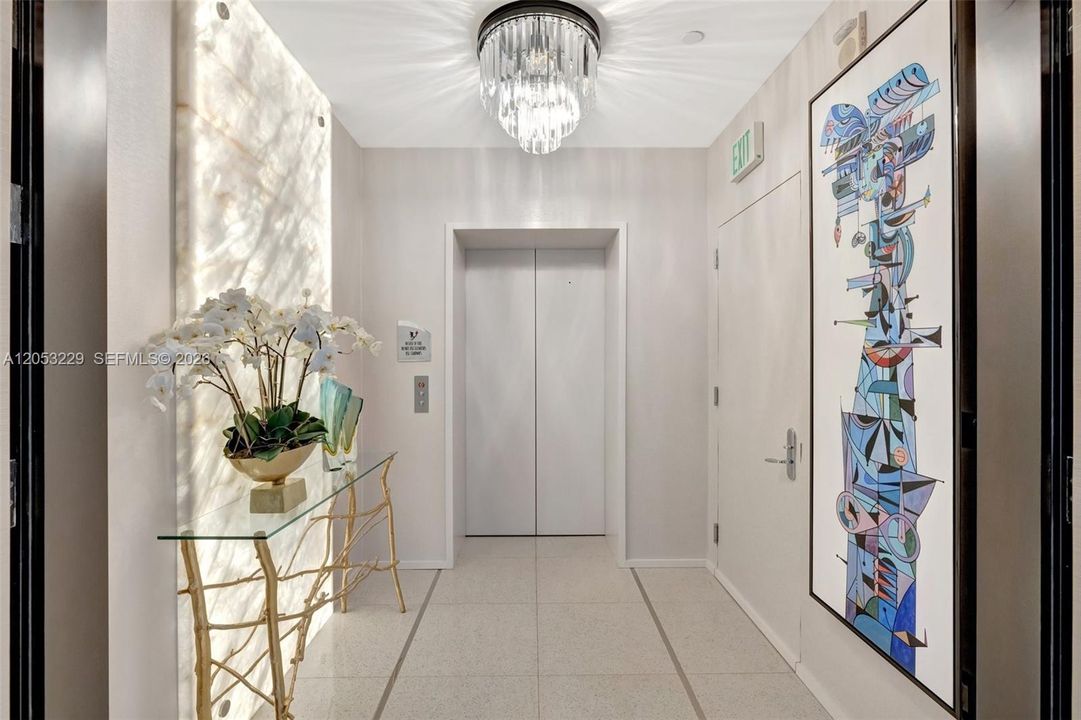 Private Elevator & Entry Foyer