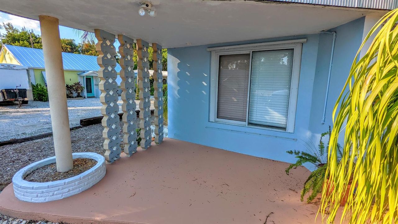 Outside covered patio