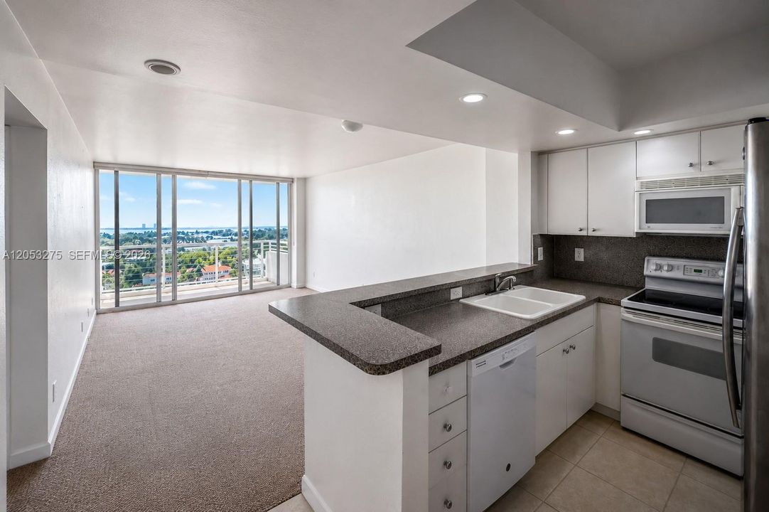 Open Kitchen Overlooking the Living Area