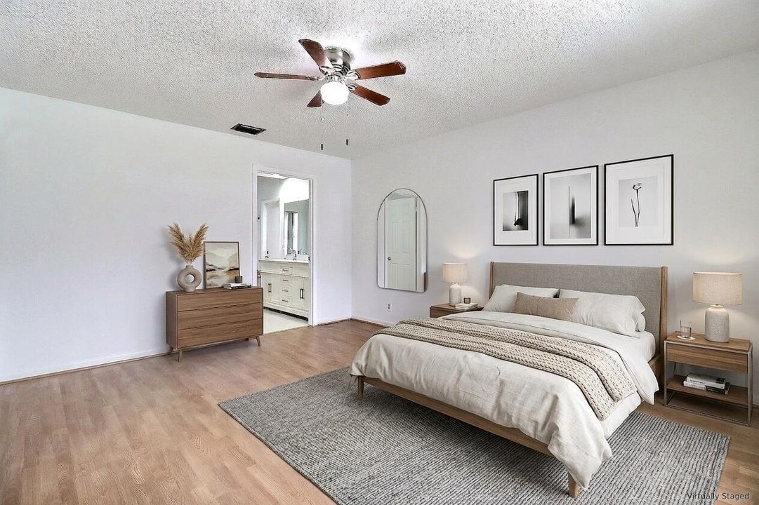 Primary Bedroom Staged