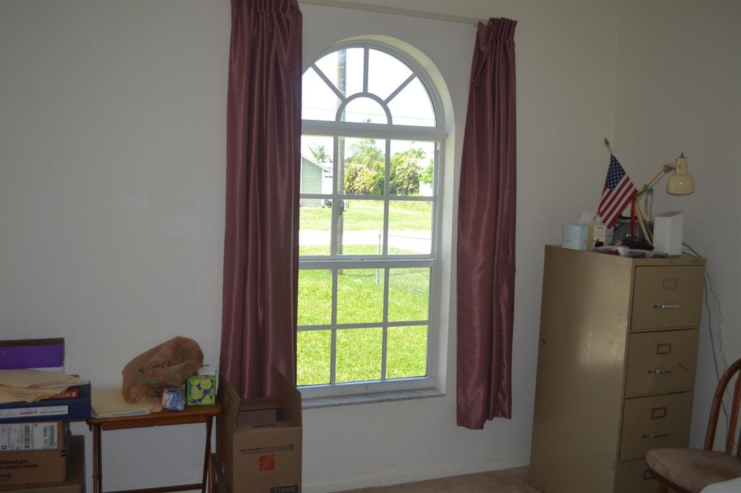 Bedroom with impact window