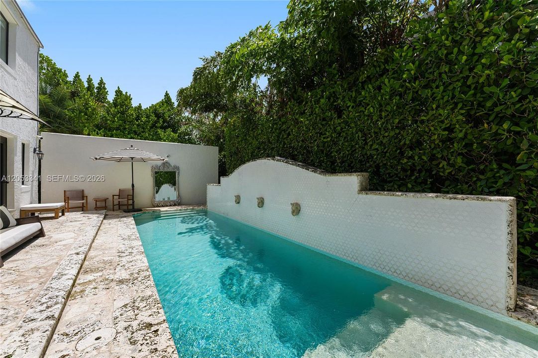 heated saltwater pool