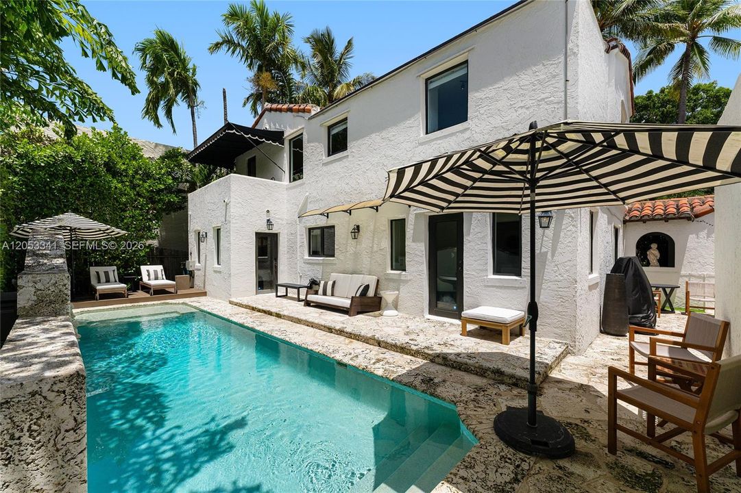 heated saltwater pool