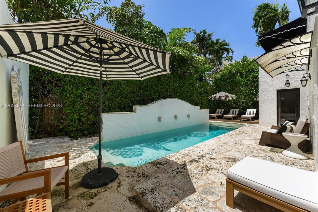 heated saltwater pool