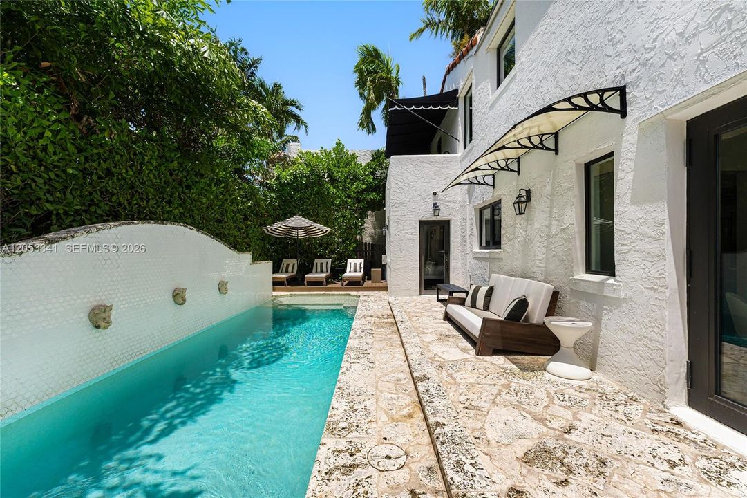heated saltwater pool
