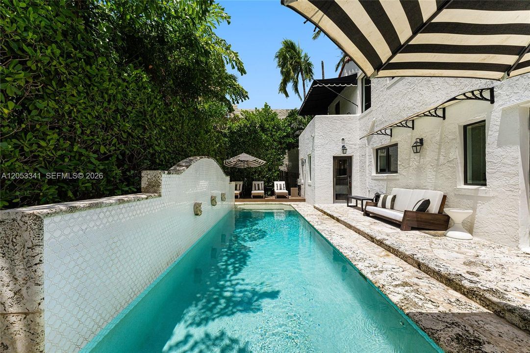 heated saltwater pool