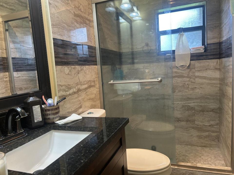 Upgraded step shower