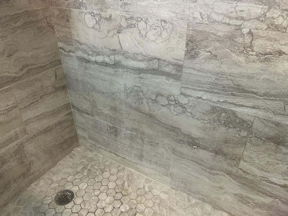 Tiled shower