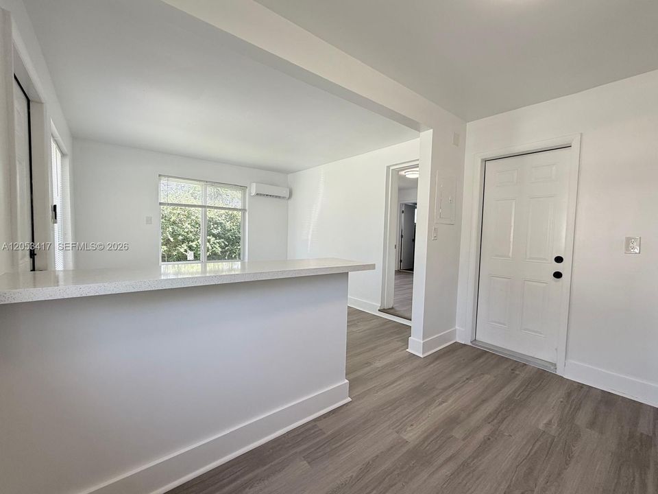 open concept kitchen and living room