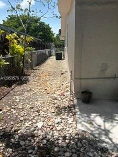 Side yard with gate
