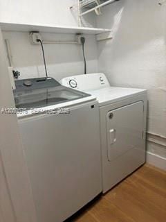 Full size washer and dryer in laundry room