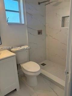 Totally remodeled primary bath with walk-in shower