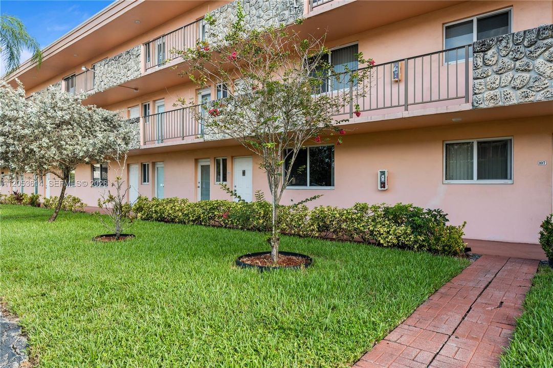 Exterior walk to unit