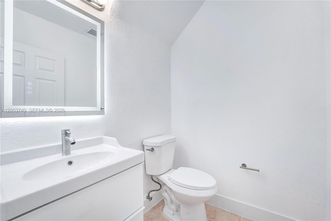 Powder room on first floor.