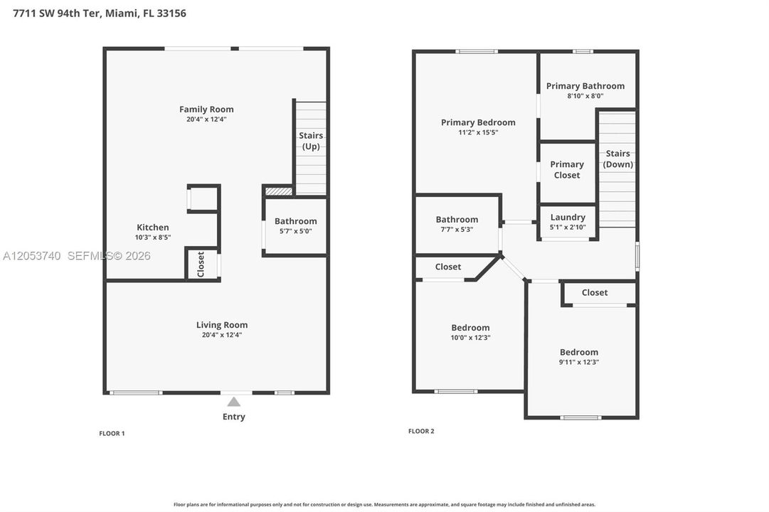 First and second floor