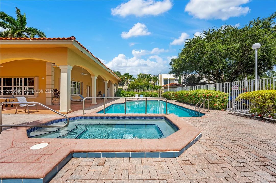 Community pool and jacuzzi