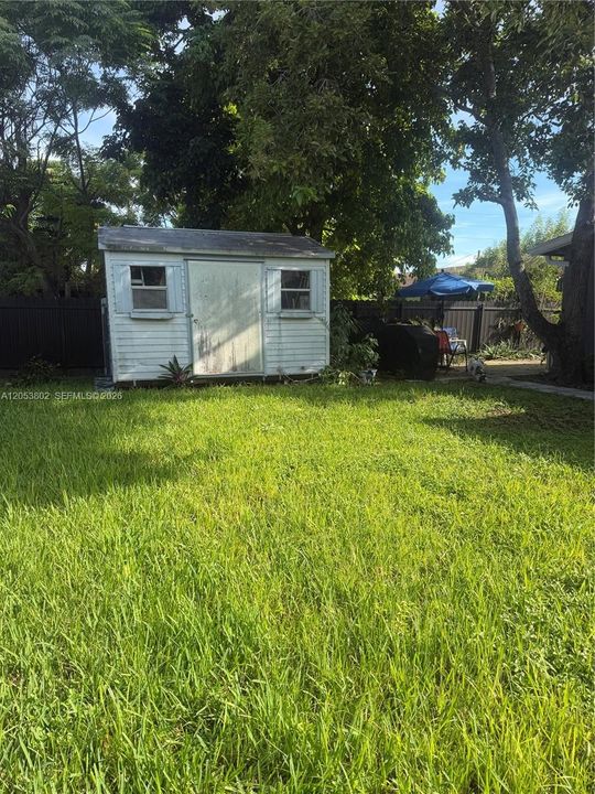 Shed in patio