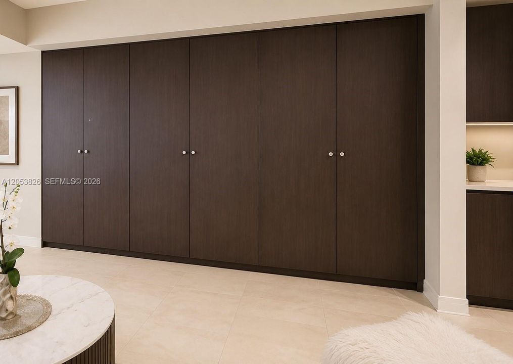 Custom over-sized closet