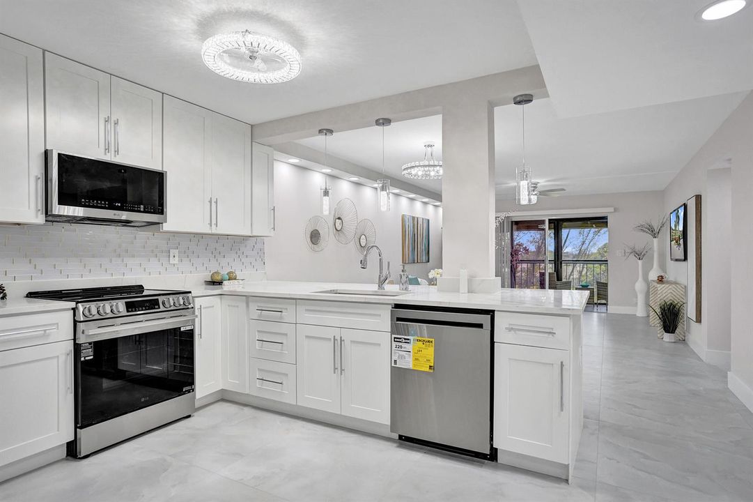 renovated condo kitchen view