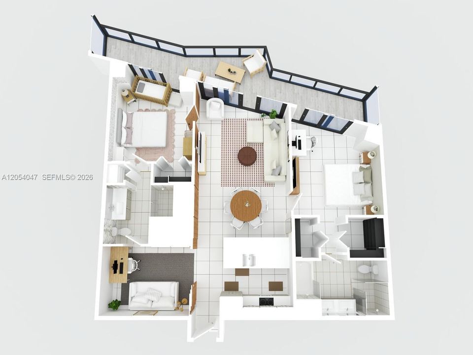 В аренду: $6,000 (2 спален, 2 ванн, 1088 Квадратных фут)