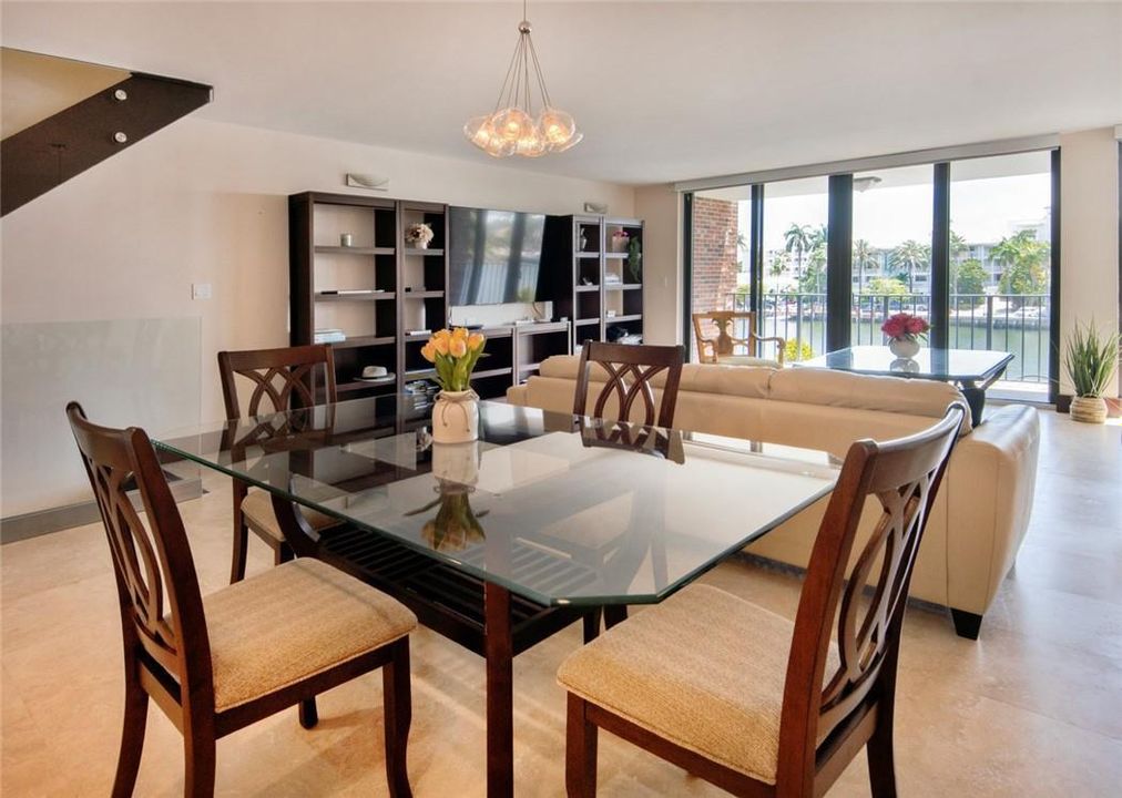 Dining room and living room
