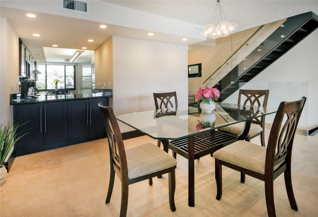 Dining room and kitchen bar
