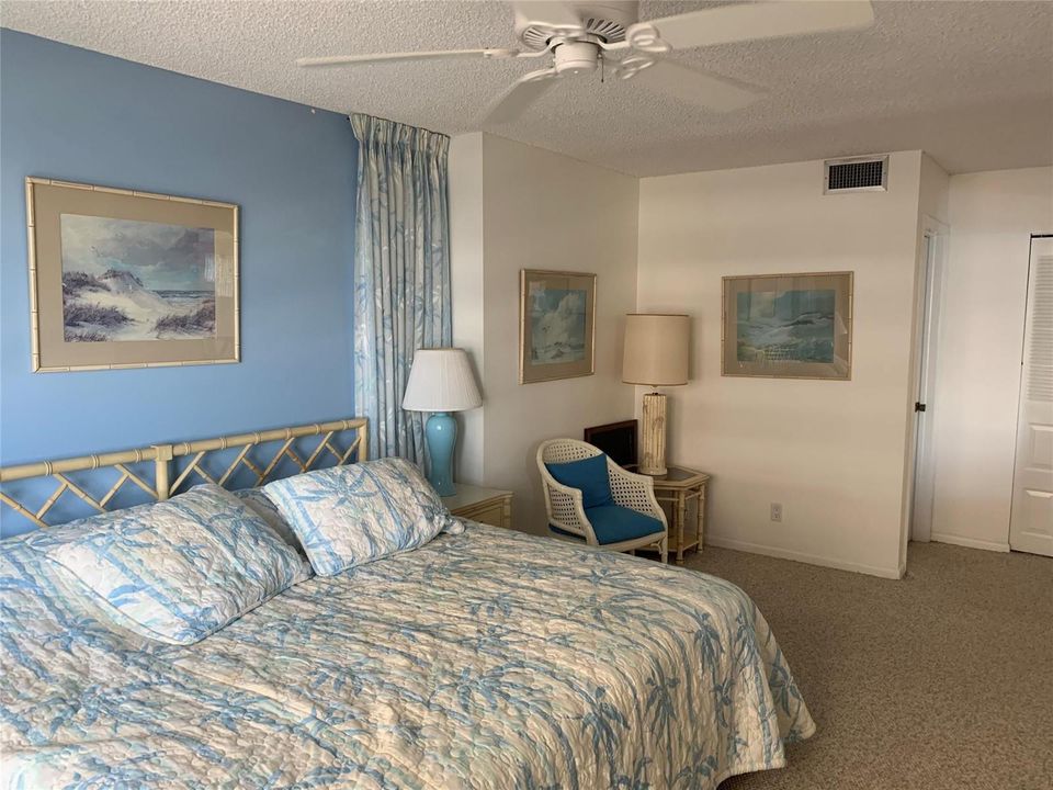 Primary bedroom with king bed