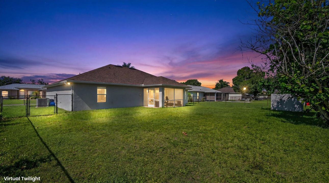 Backyard twilight