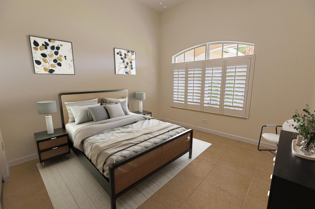 virtually staged - bedroom